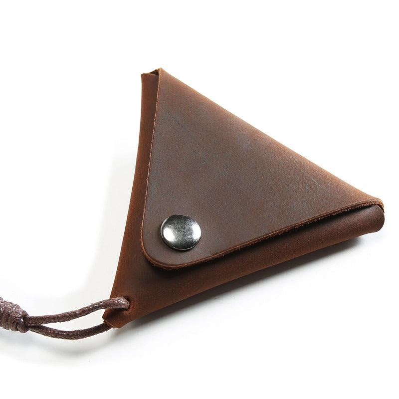 Triangle Designed Genuine Leather Coin Wallet - Stylus Kids