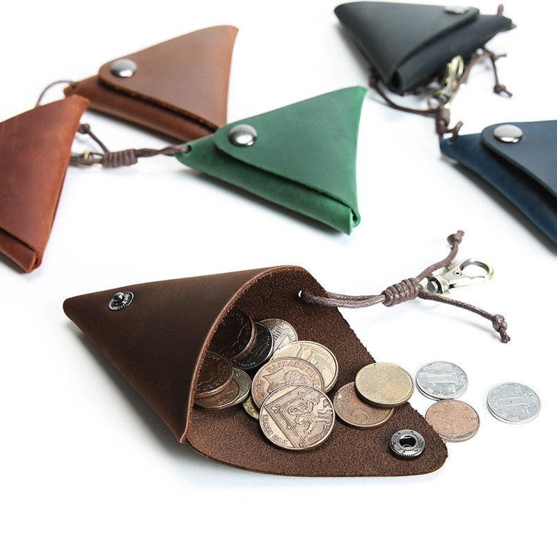 Triangle Designed Genuine Leather Coin Wallet - Stylus Kids