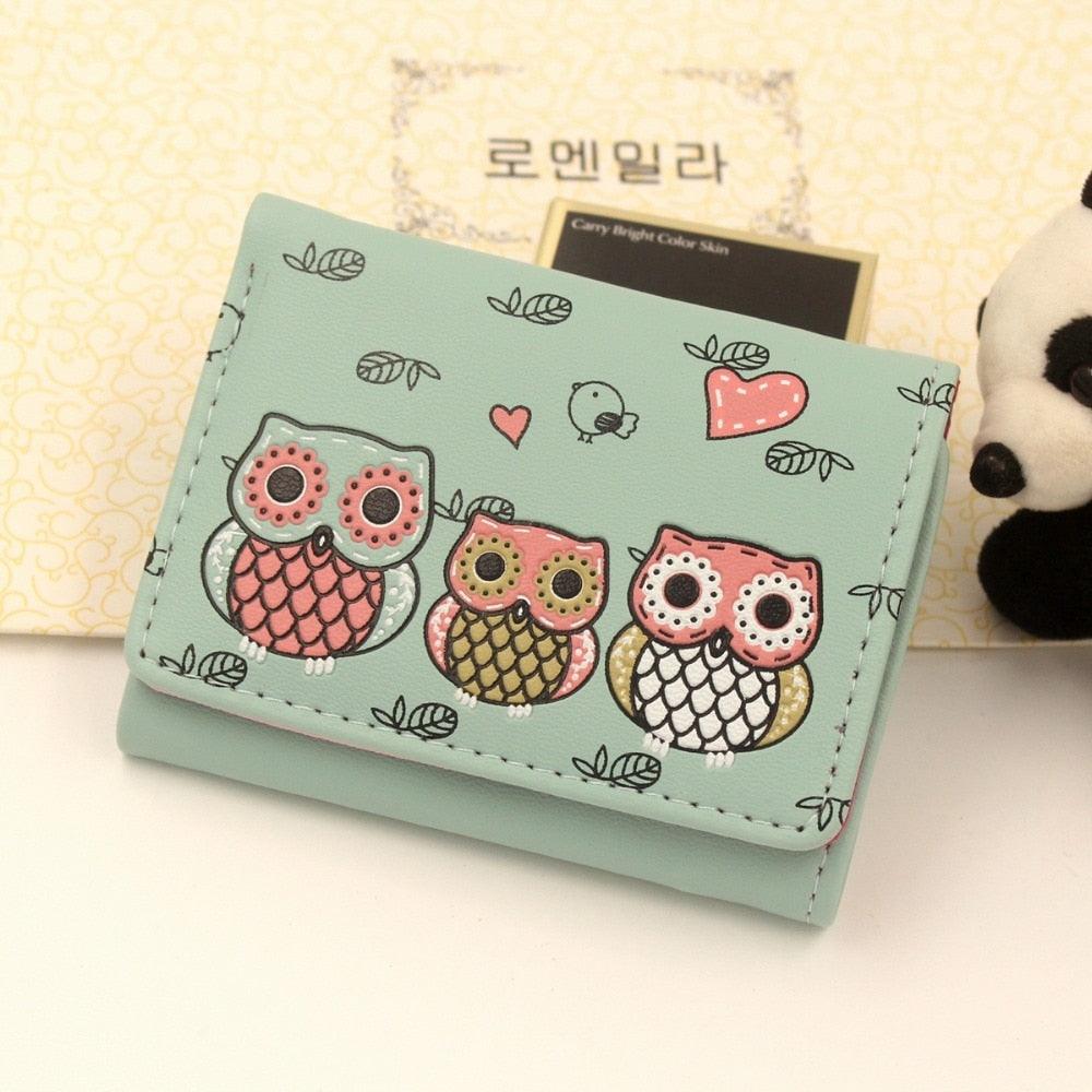 Cartoon Owl Printed Hasp Purse - Stylus Kids