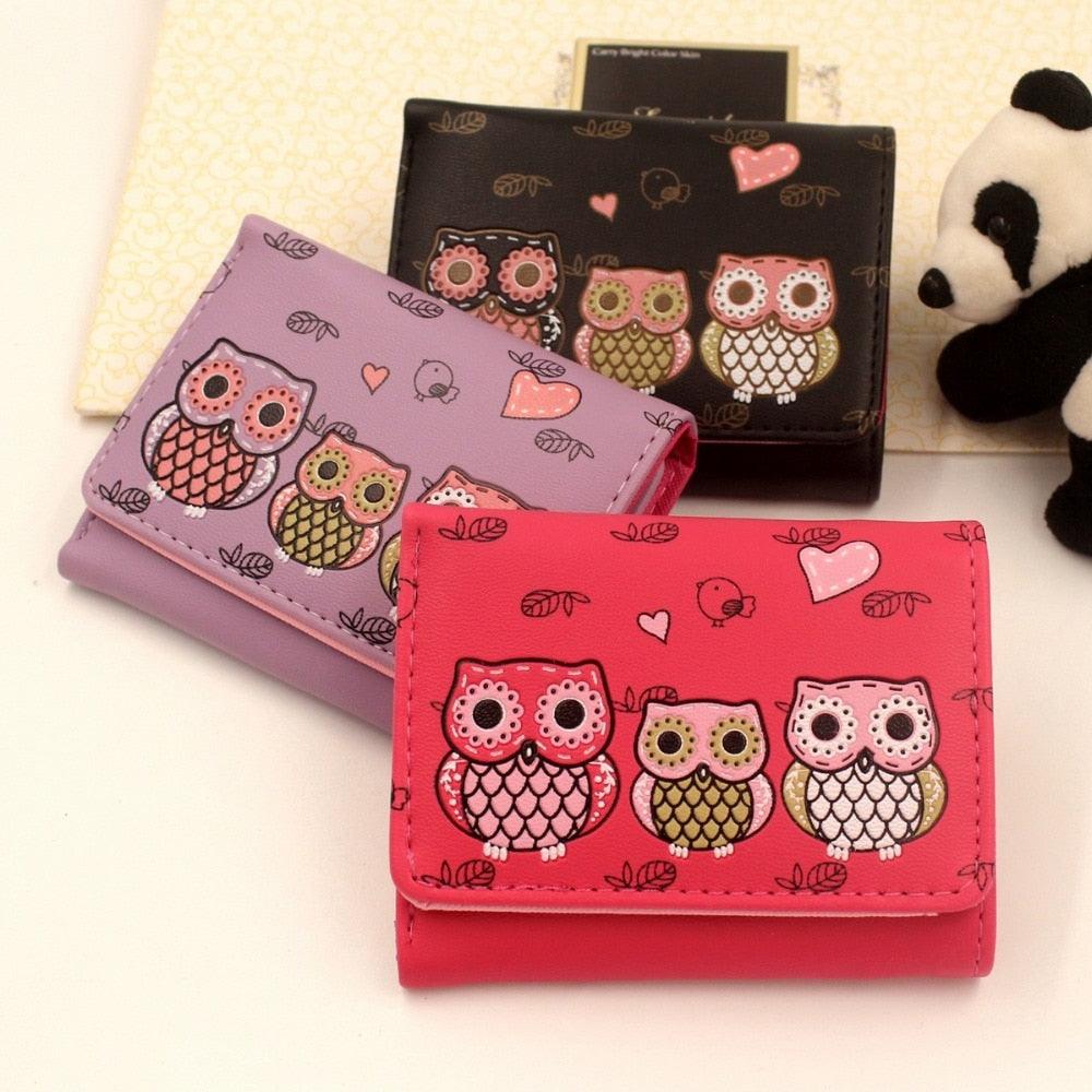 Cartoon Owl Printed Hasp Purse - Stylus Kids