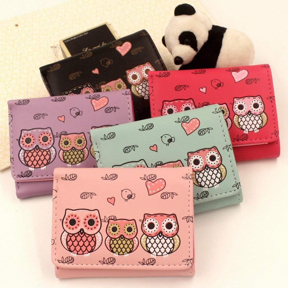 Cartoon Owl Printed Hasp Purse - Stylus Kids