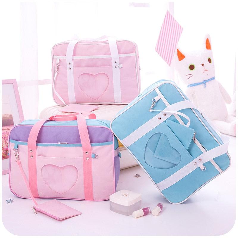 Preppy Style Pink Shoulder School Bag - Stylus Kids