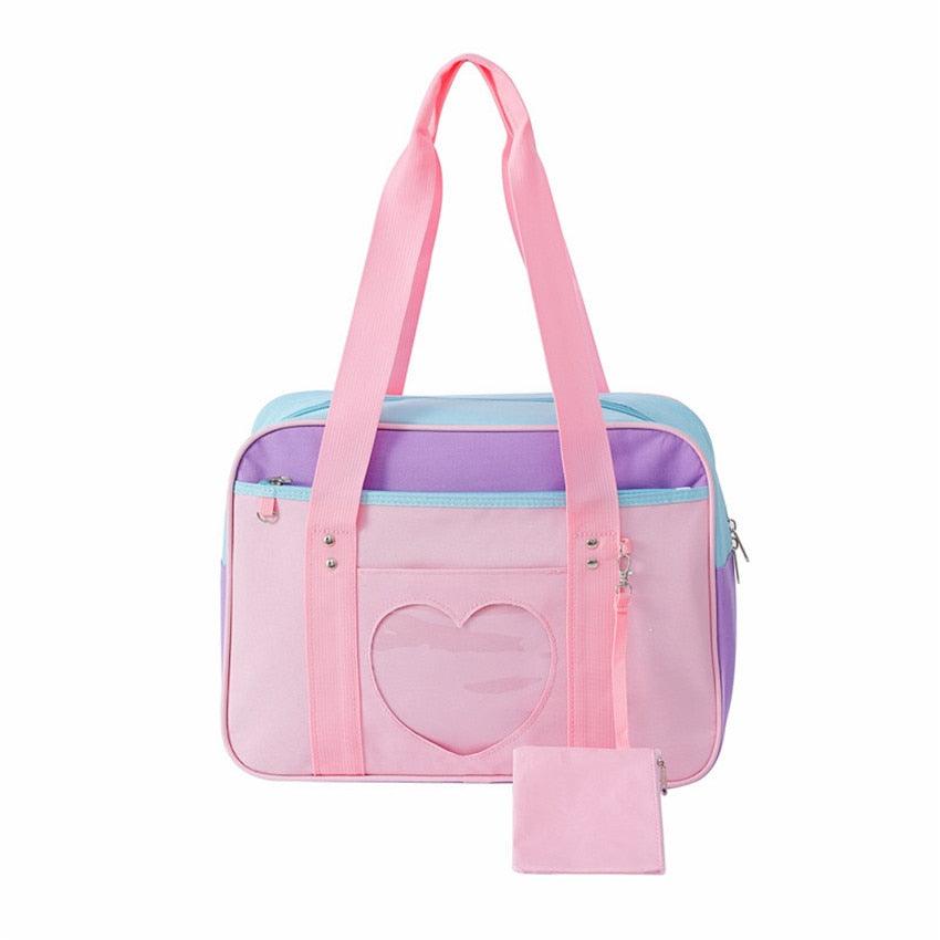 Preppy Style Pink Shoulder School Bag - Stylus Kids