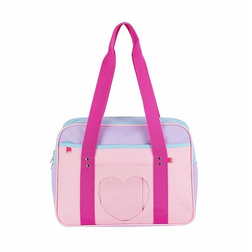 Preppy Style Pink Shoulder School Bag - Stylus Kids