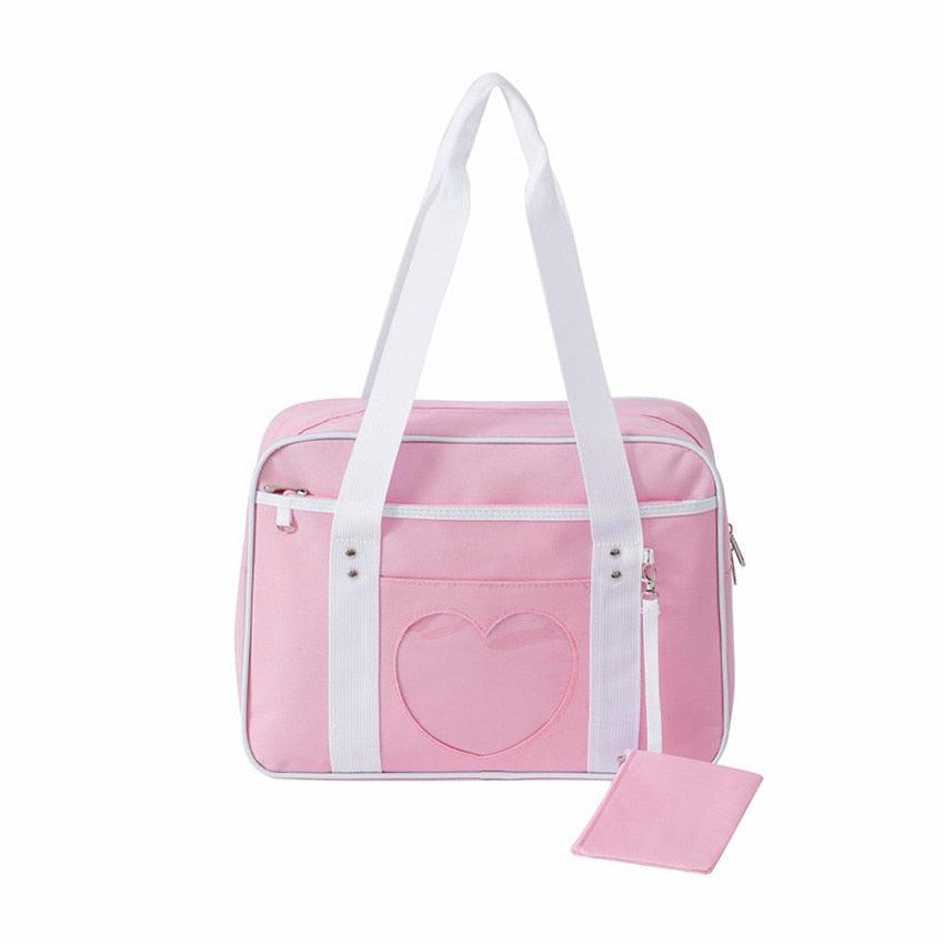 Preppy Style Pink Shoulder School Bag - Stylus Kids