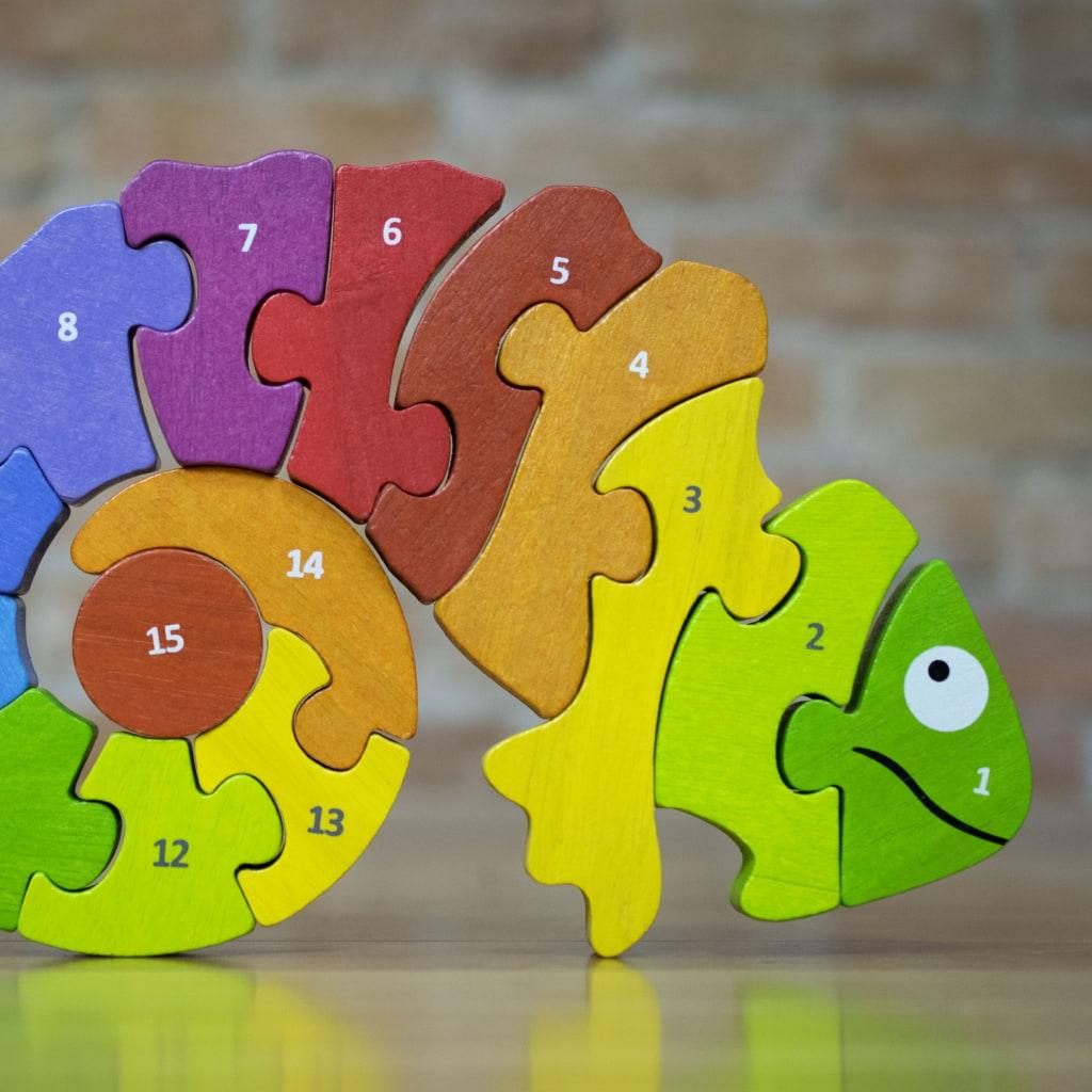 Bilingual Counting Chameleon Puzzle - Stylus Kids