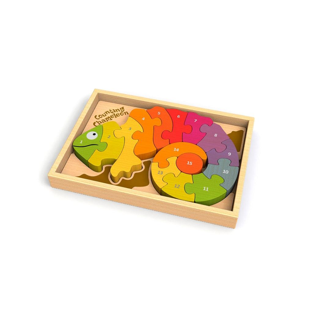 Bilingual Counting Chameleon Puzzle - Stylus Kids