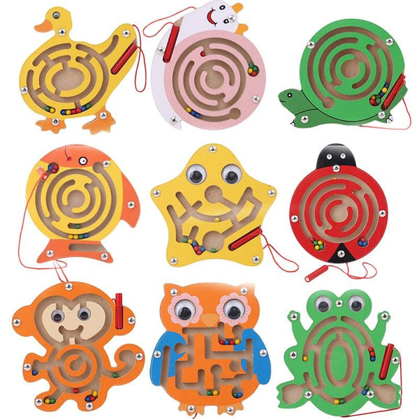 Kid's Magnetic Maze Wooden Puzzle Toy - Stylus Kids