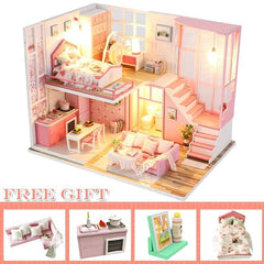 Miniature DIY Doll House with Dust Cover and Music Box Kit - Stylus Kids