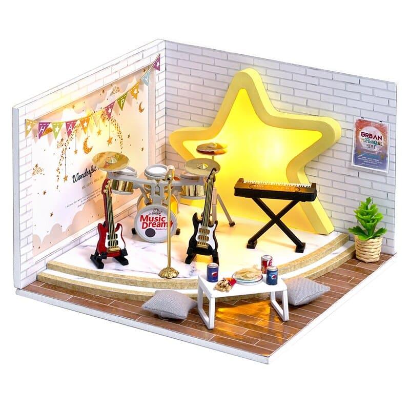 Miniature Colorful DIY Doll House with Furniture - Stylus Kids