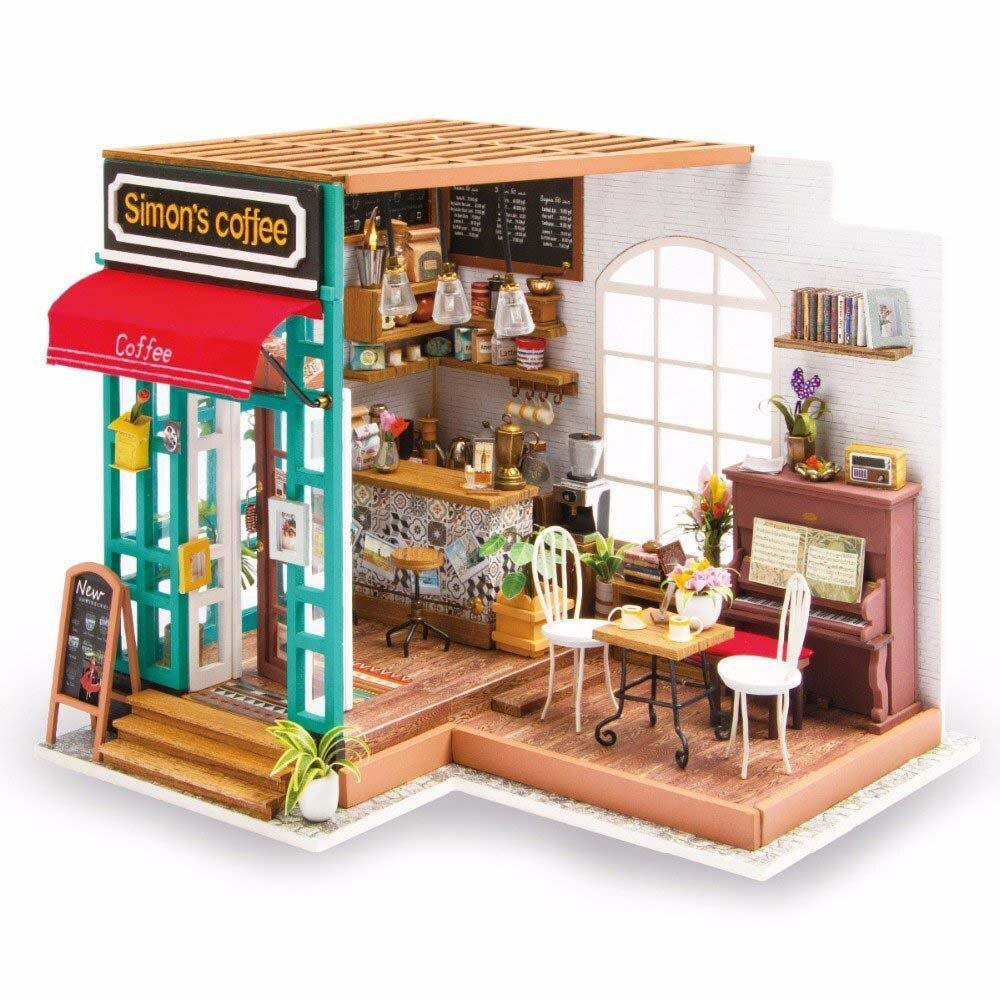 Miniature Colorful Wooden DIY Doll House with Furniture - Stylus Kids