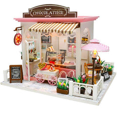 Miniature Wooden DIY Doll House with Furniture Kit - Stylus Kids