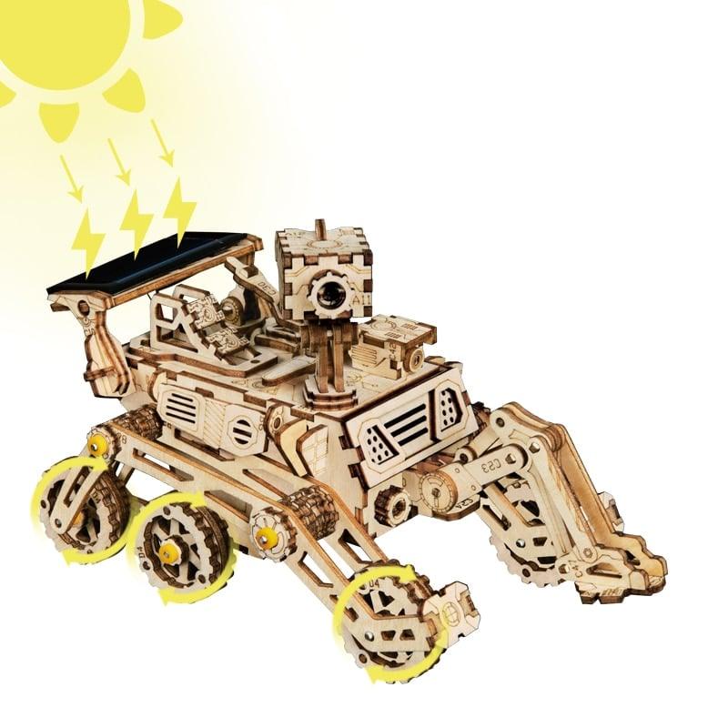 Kid's Space Car Solar Power Wooden Toy - Stylus Kids