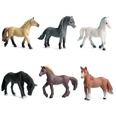 Educational Wild Horses Action Doll Toys 6 pcs Set - Stylus Kids