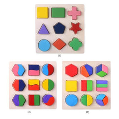 Geometric Educational Wooden Puzzle Toy - Stylus Kids