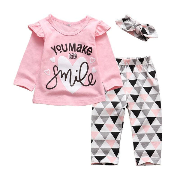 Baby Girls Printed Clothing Set 3 Pcs - Stylus Kids