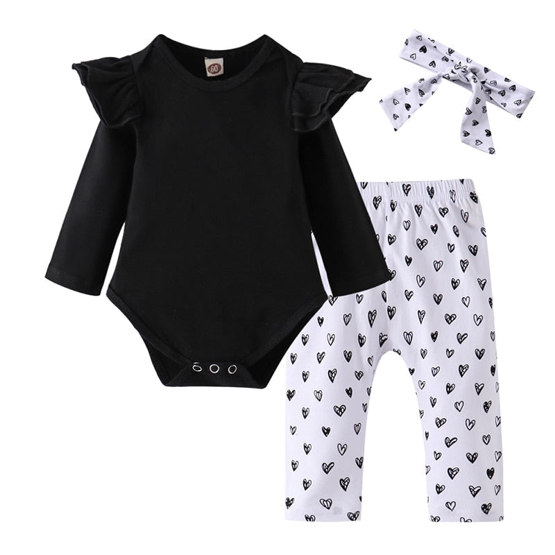 Baby Girls Printed Clothing Set 3 Pcs - Stylus Kids