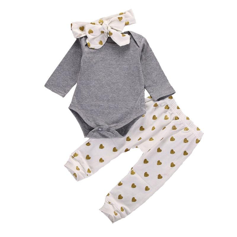 Baby Girls Printed Clothing Set 3 Pcs - Stylus Kids