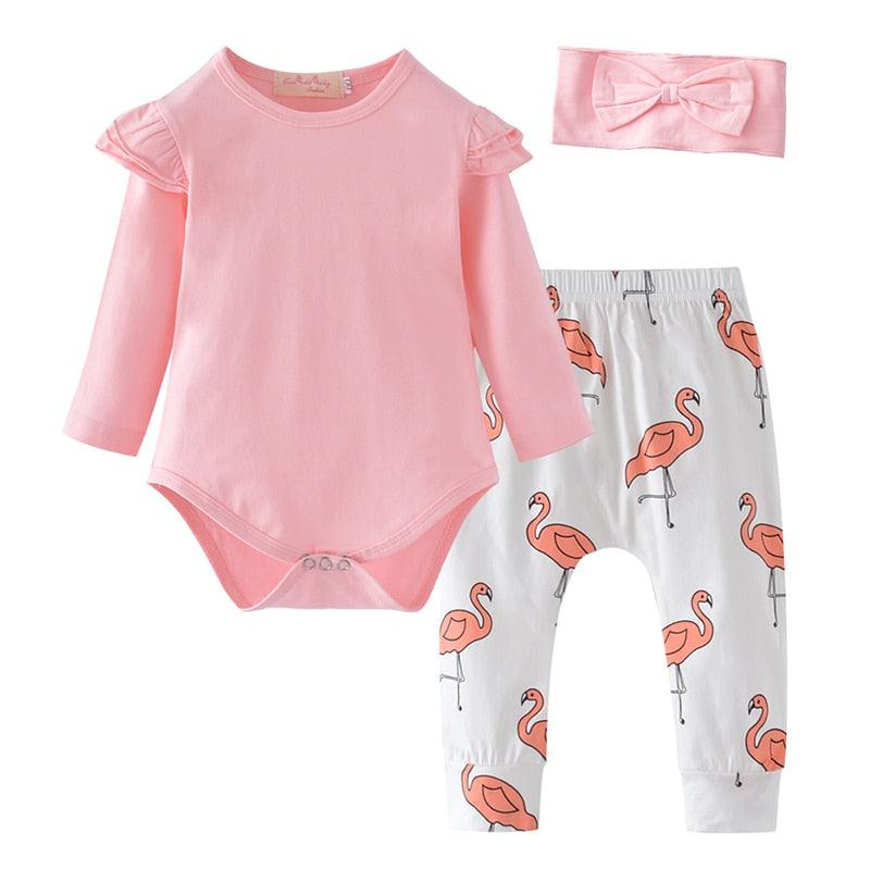 Baby Girls Printed Clothing Set 3 Pcs - Stylus Kids