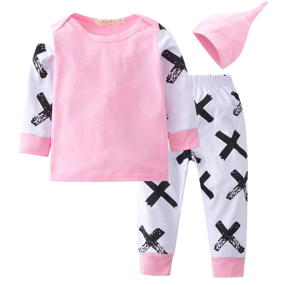 Baby Girls Printed Clothing Set 3 Pcs - Stylus Kids