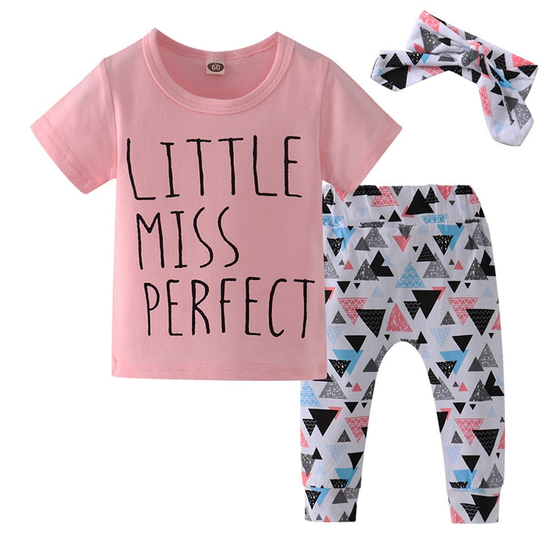 Baby Girls Printed Clothing Set 3 Pcs - Stylus Kids