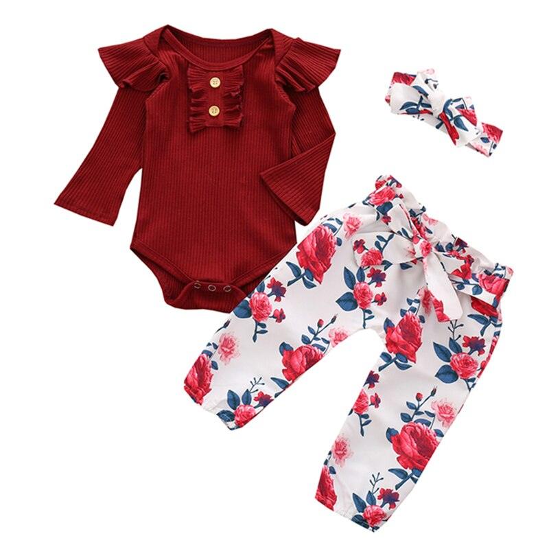 Baby Girls Printed Clothing Set 3 Pcs - Stylus Kids