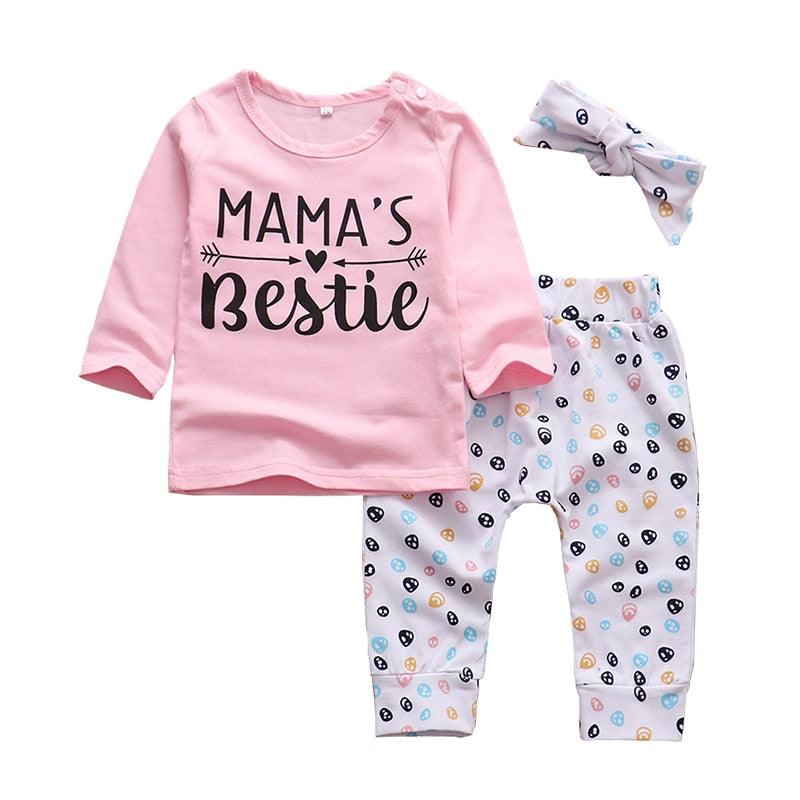 Baby Girls Printed Clothing Set 3 Pcs - Stylus Kids