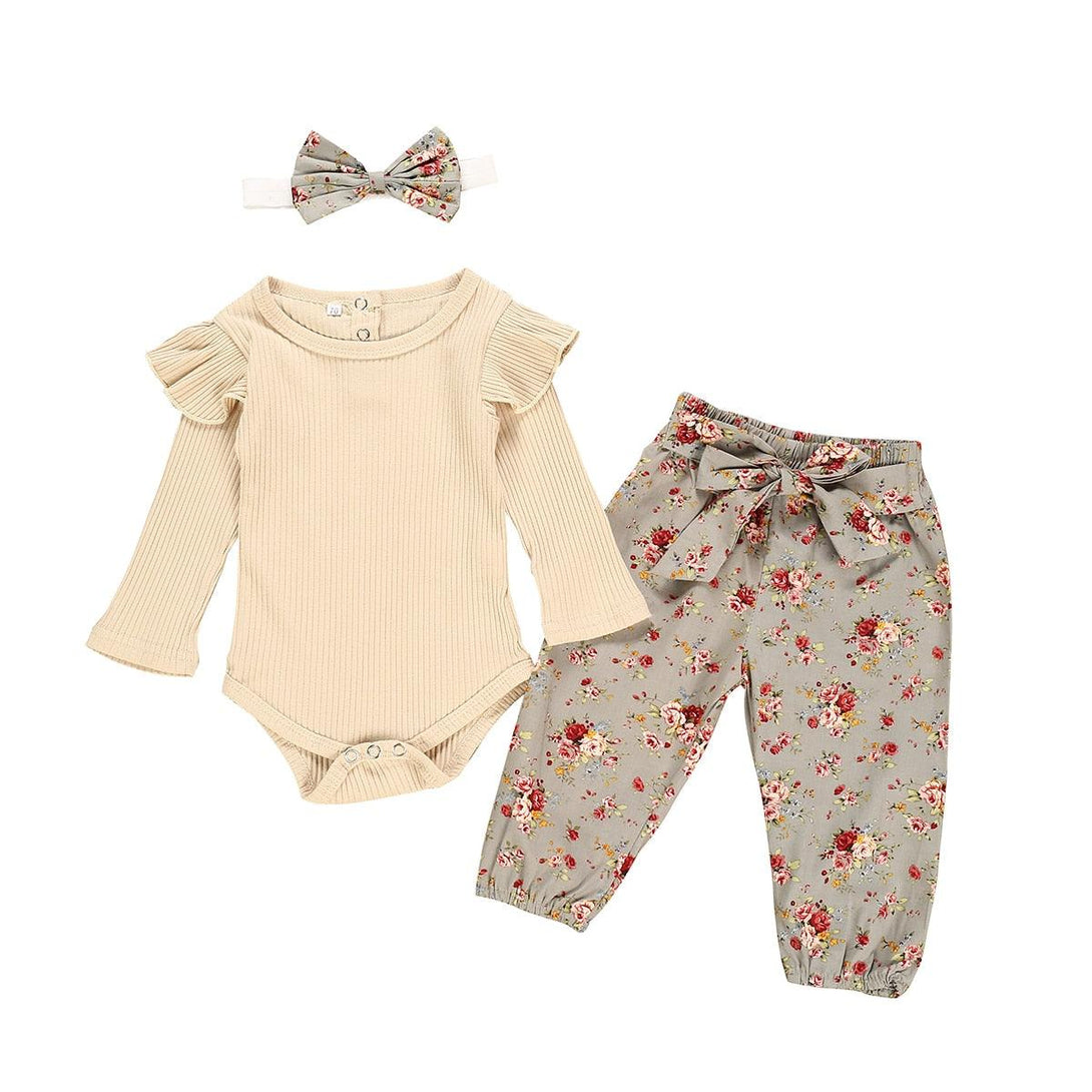 Baby Girls Printed Clothing Set 3 Pcs - Stylus Kids