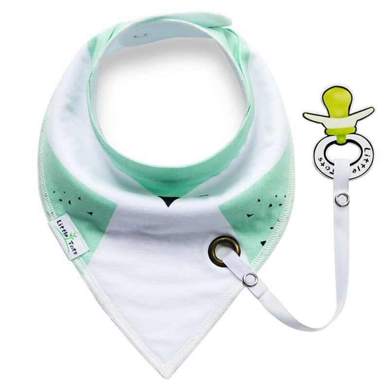Cotton Baby Bibs with Pacifier Holder - Stylus Kids