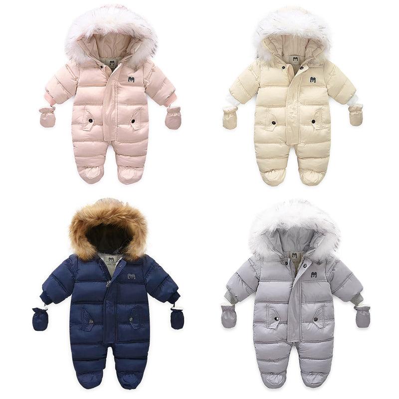 Baby Thick Warm Hooded Snowsuit - Stylus Kids