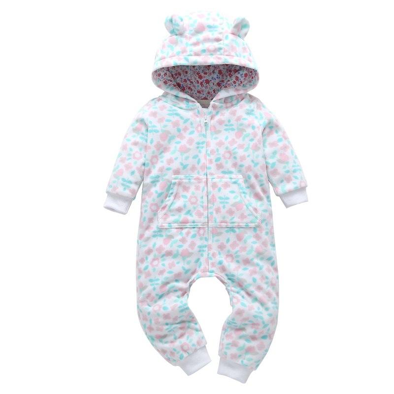 Warm Bear Shaped Hooded Baby Jumpsuit - Stylus Kids