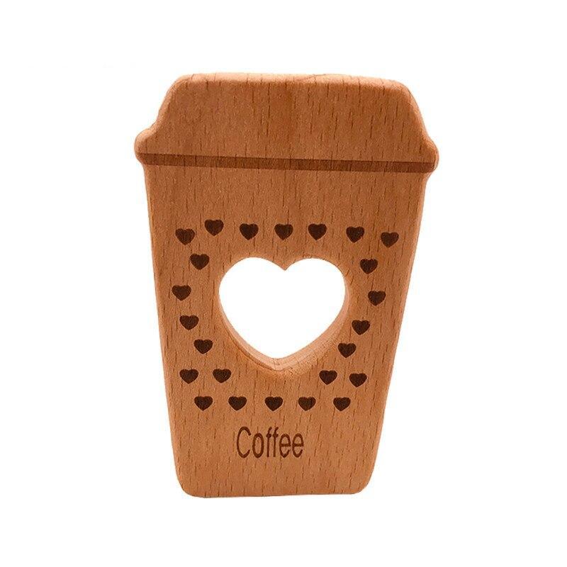 Wooden Coffee Cup Shaped Baby Teether Set - Stylus Kids