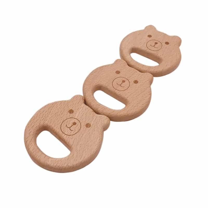 Organic Bear Shaped Baby Teether Set - Stylus Kids