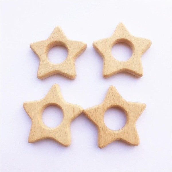 Wooden Star Shaped Baby Teether Set - Stylus Kids