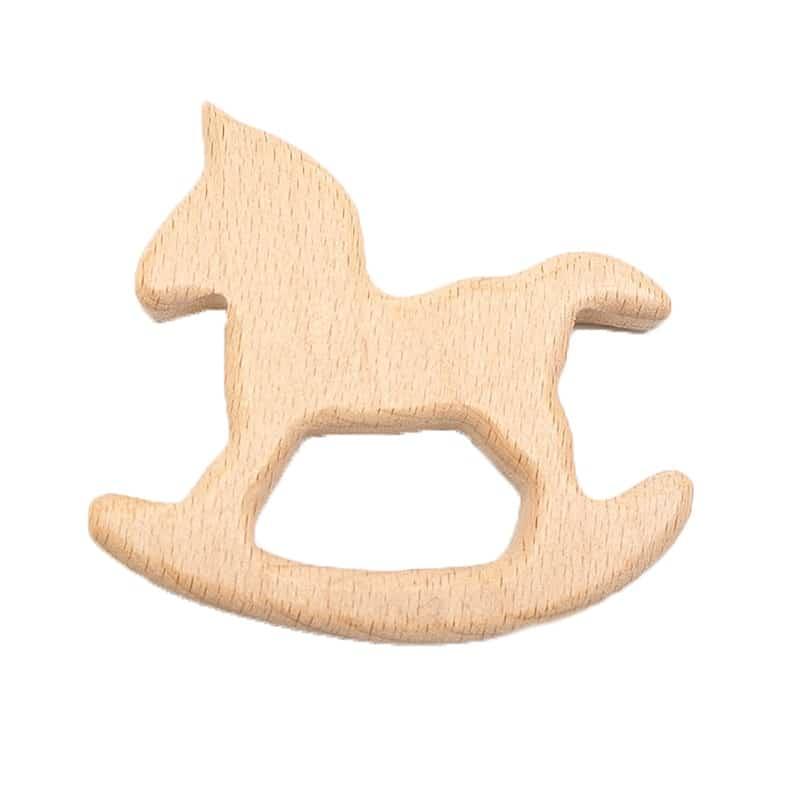 Wooden Horse Shaped Baby Teether Set - Stylus Kids