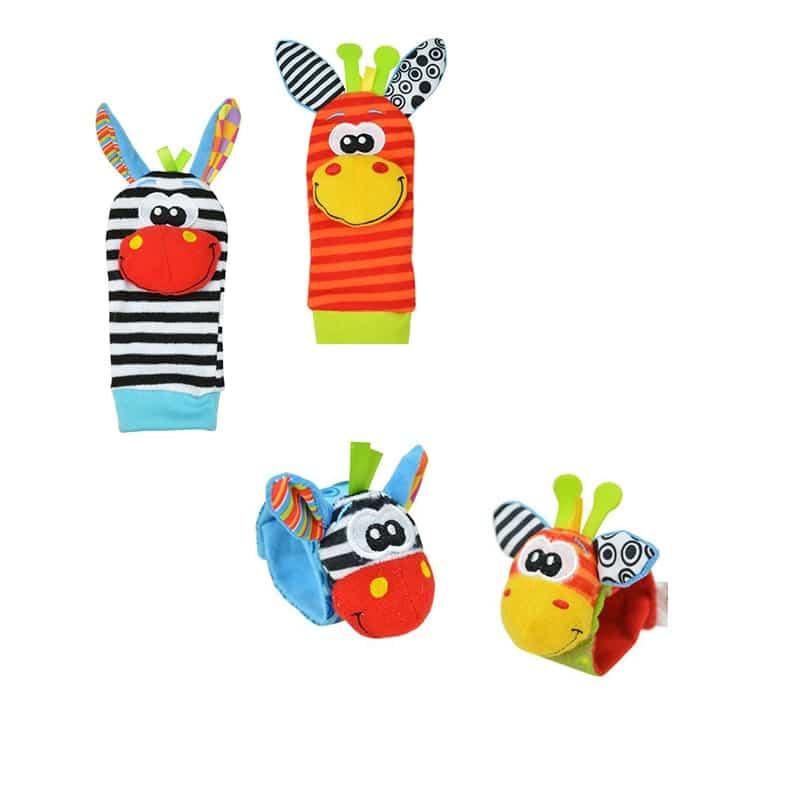 Baby's Animal Strap Toys with Rattle - Stylus Kids
