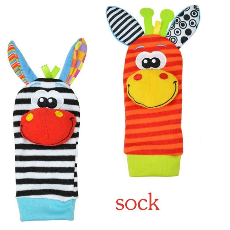 Baby's Animal Strap Toys with Rattle - Stylus Kids