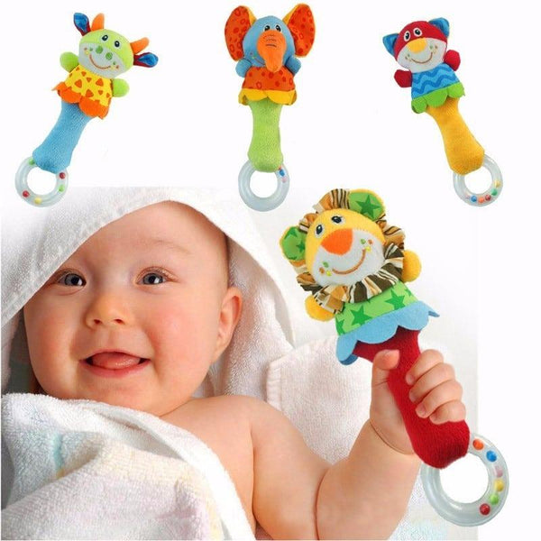 Baby's Cute Plush Animal Rattle Toy - Stylus Kids