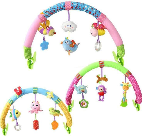 Colorful Animals Hanging Stroller Baby Rattle - Stylus Kids