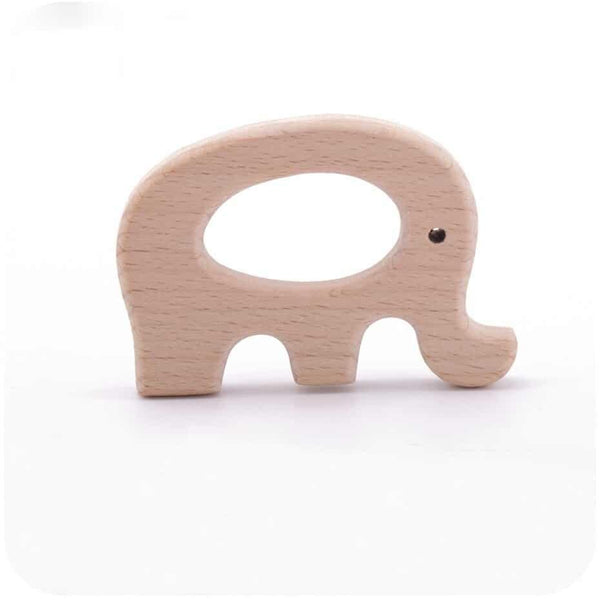 Ten Wooden Elephant Shaped Rattles - Stylus Kids