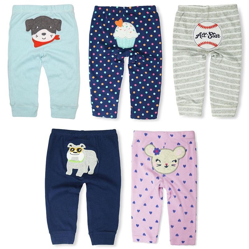 Casual Elastic Waist Cotton Pants for Babies - Stylus Kids