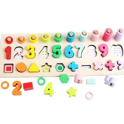 Kid's Wooden Puzzle Math Toy - Stylus Kids