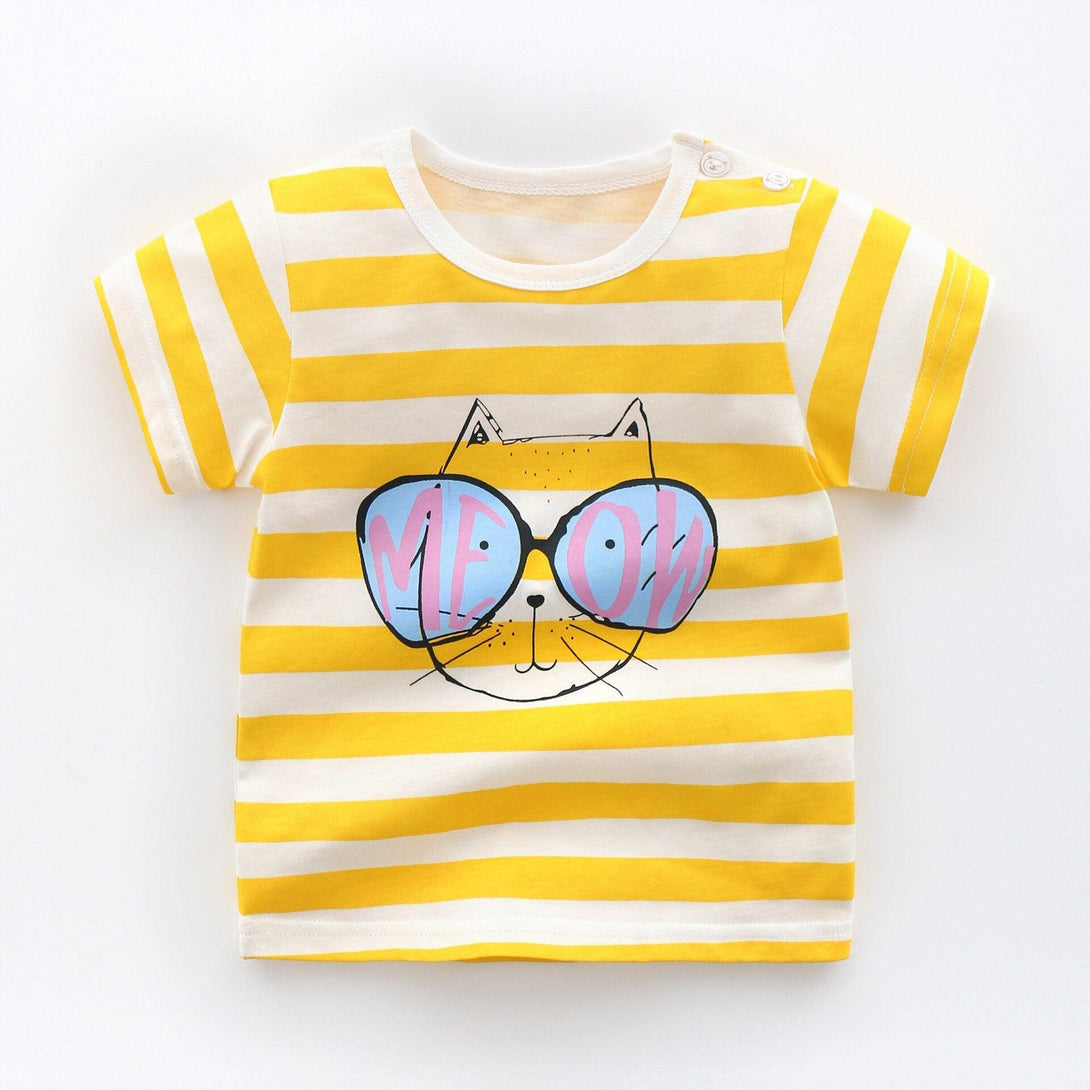 Girl's Cotton T-Shirt with Print - Stylus Kids