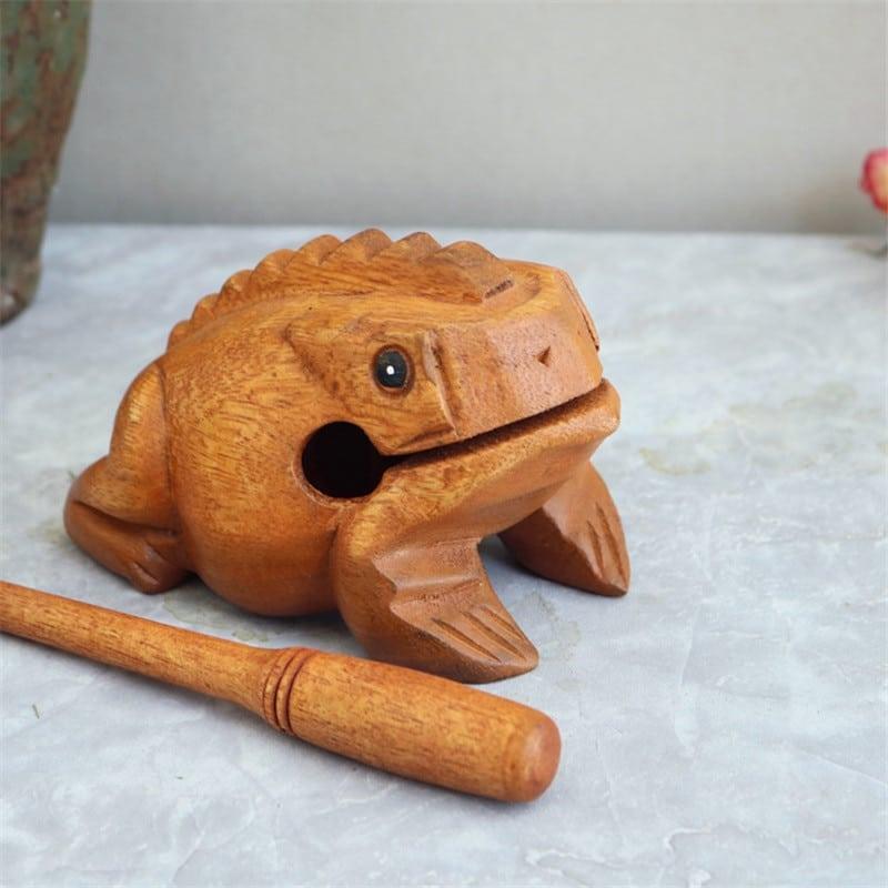 Wooden Frog Shaped Percussion Toy - Stylus Kids