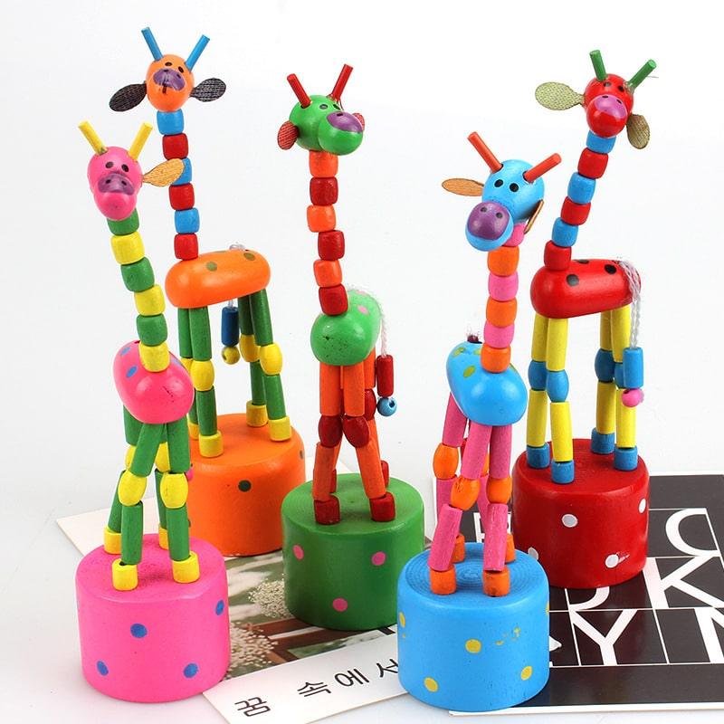 Colorful Flexible Giraffe Wooden Toy - Stylus Kids