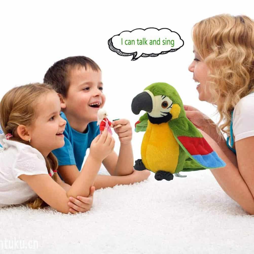 Talking Plush Parrot Toy - Stylus Kids