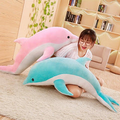 Blue / Pink Plush Dolphin Toy - Stylus Kids