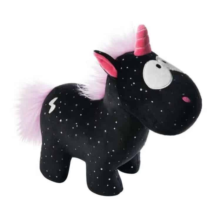 Black Unicorn Shaped Plush Toy - Stylus Kids