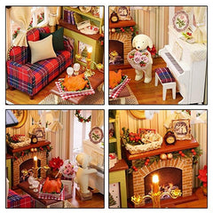 Miniature Wooden DIY Doll House with Dog - Stylus Kids
