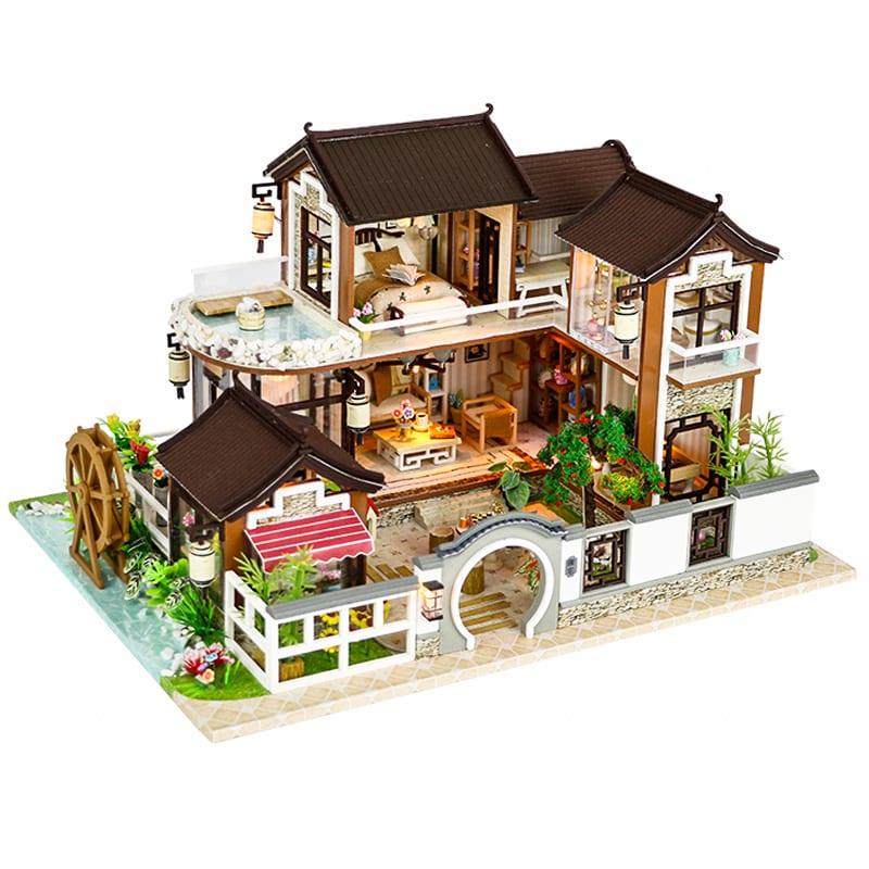 Luxury Miniature Wooden DIY Doll House with Furniture - Stylus Kids